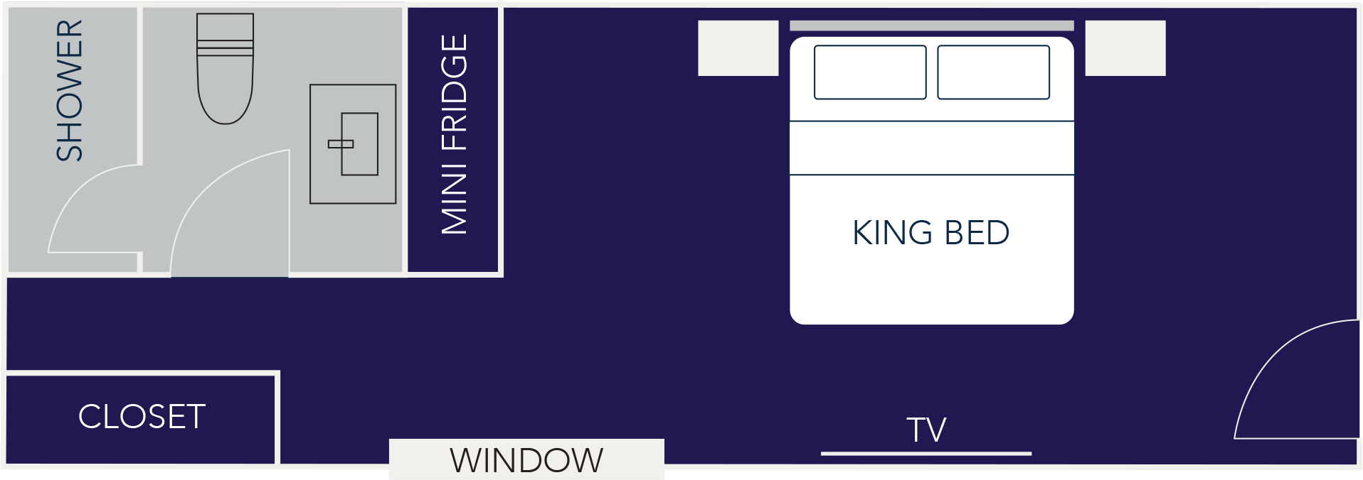 1 King Bed Studio Suite City View