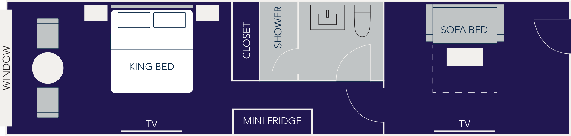 1 King Bed City View with Sofa Bed