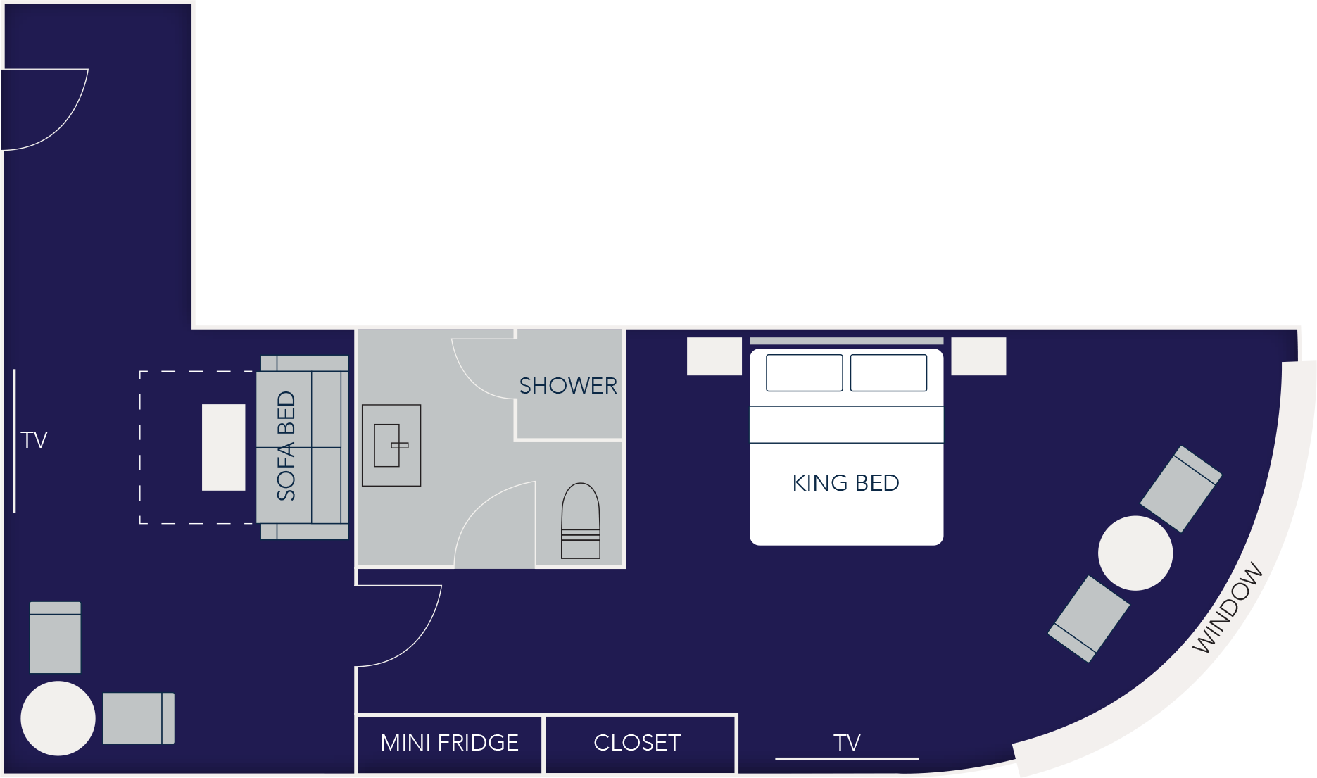 1 King Bed Presidential American and Niagara Falls View Suite with Sofa Bed - Floor 38