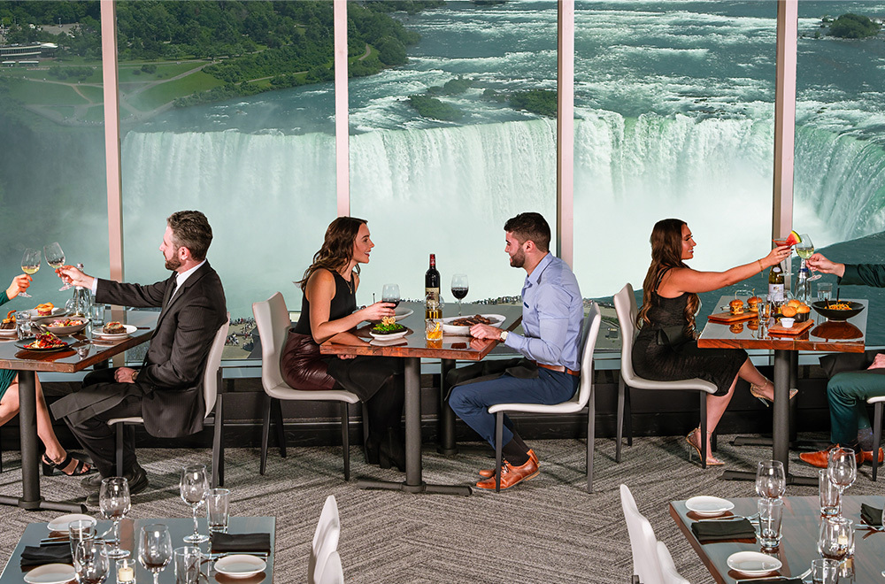 Steakhouse dining paired with expansive views